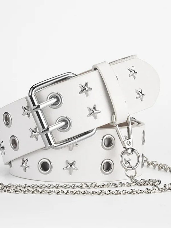 Star Studded Belt with Chain