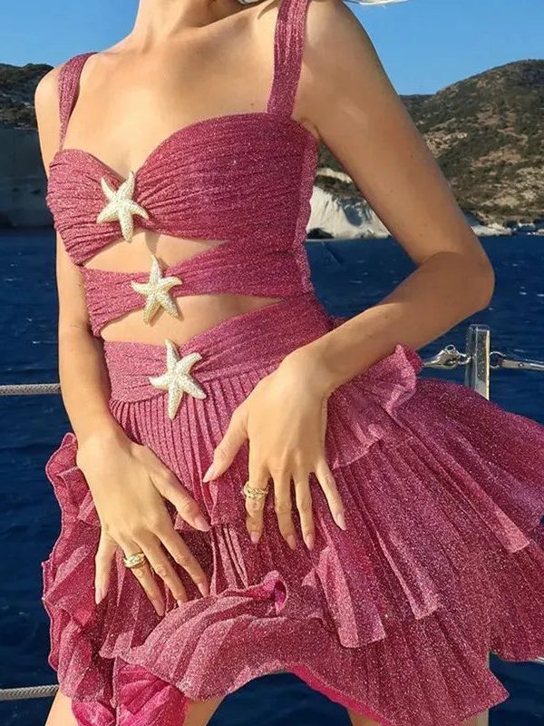 Starfish Glitter Mini Dress