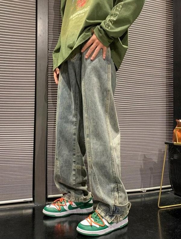 Straight Leg Baggy Jeans