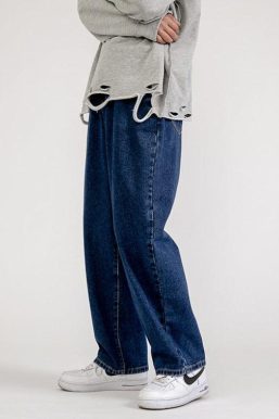 Straight Leg Mid Rise Baggy Jeans