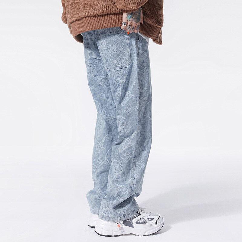 Straight Leg Printed Jeans Straight Leg Printed Jeans