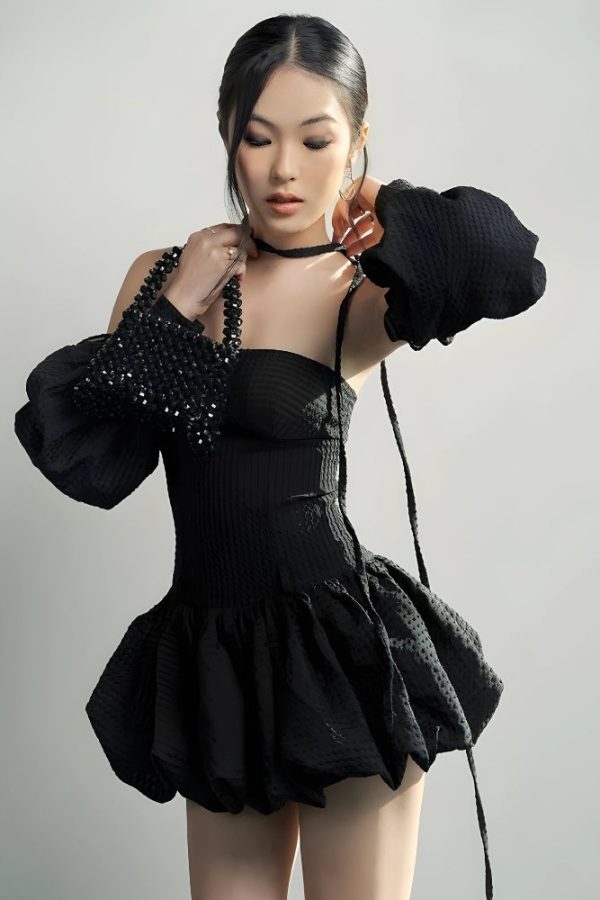 Strapless Bubble Mini Dress