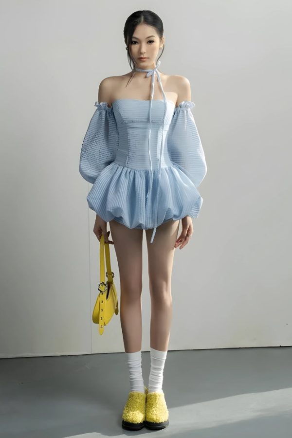 Strapless Bubble Mini Dress