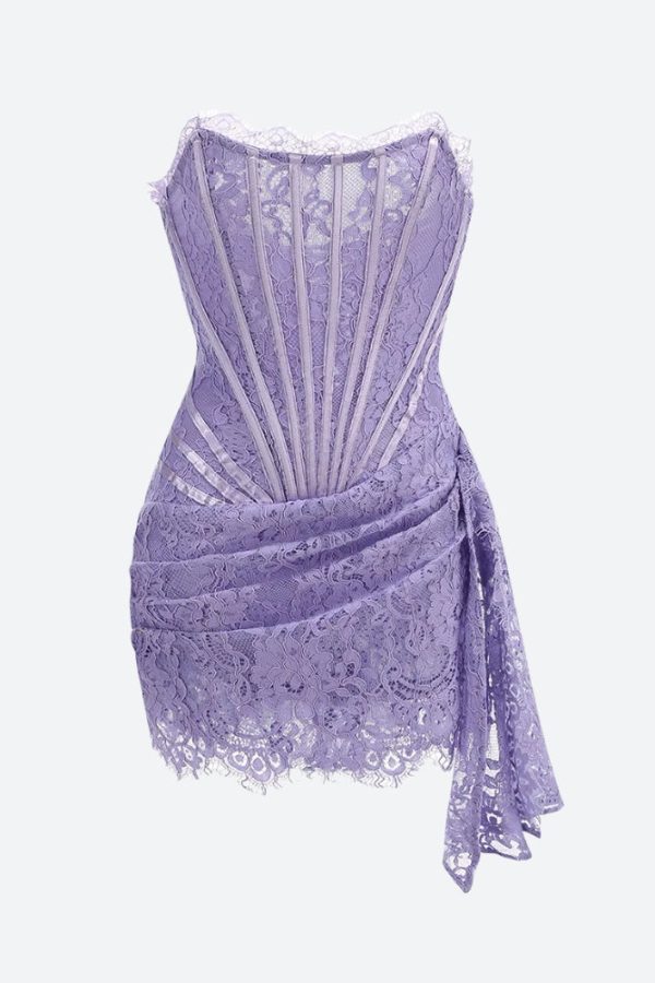 Strapless Lace Mini Dress