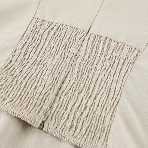 Strapless Linen Midi Dress