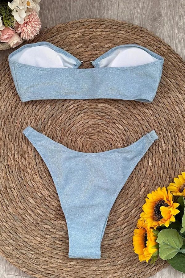 Strapless Pierced Bikini Set