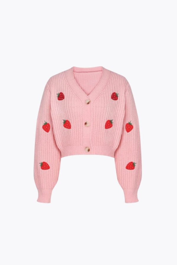 Strawberry Knit Cardigan