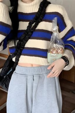 Striped Cropped Sweater