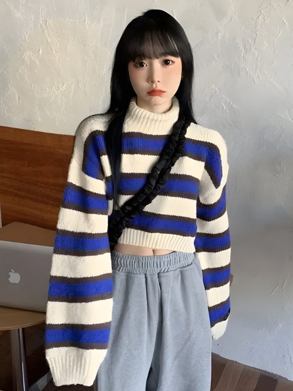 Striped Cropped Sweater