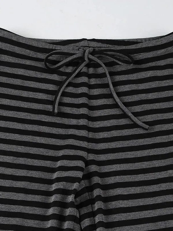 Striped Flare Sweatpants