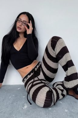 Striped Knit Pants