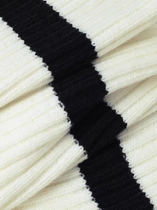 Striped Knitted Crop Top