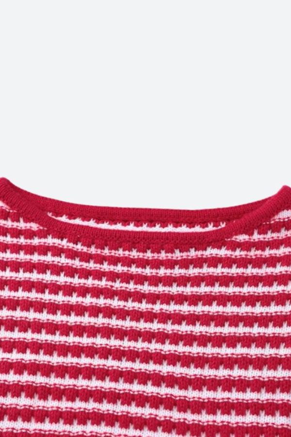 Striped Knitted Mini Dress