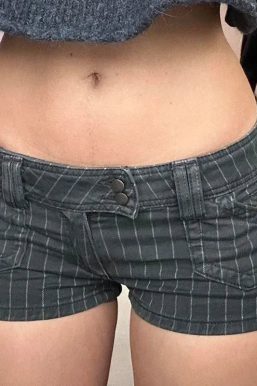 Striped Micro Shorts