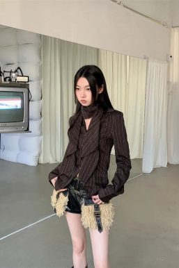 Striped Neck Tie Shirt