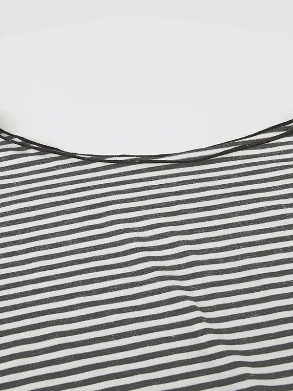 Striped Neck Tie Top