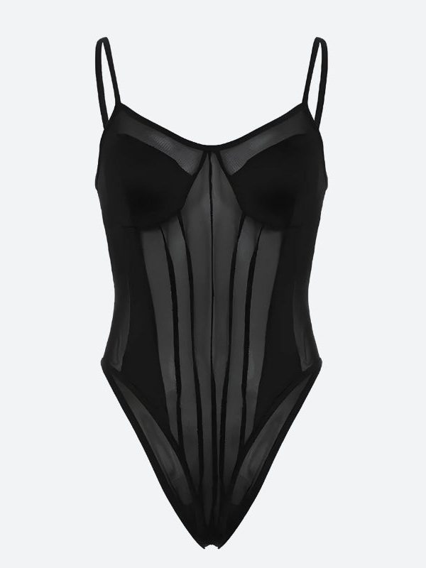 Striped Sheer Bodysuit