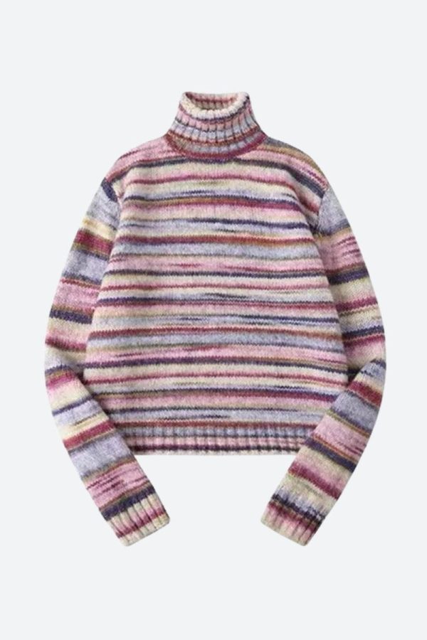 Striped Turtleneck Sweater