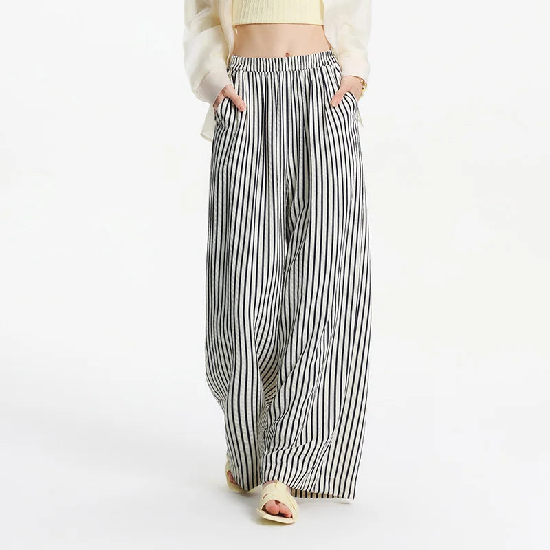 Striped Wide Leg Pants Striped Wide Leg Pants