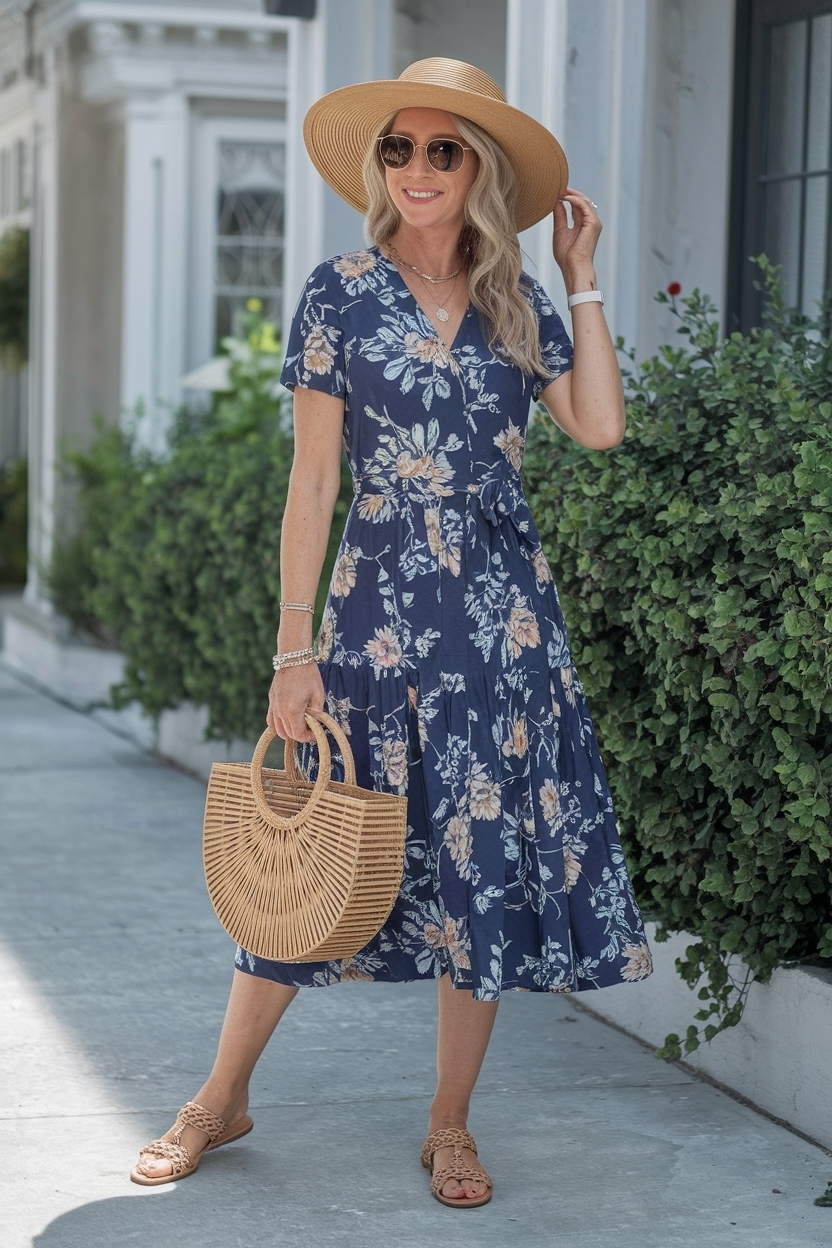 Casual Summer Dresses for Women Over 40 This Season outfit idea