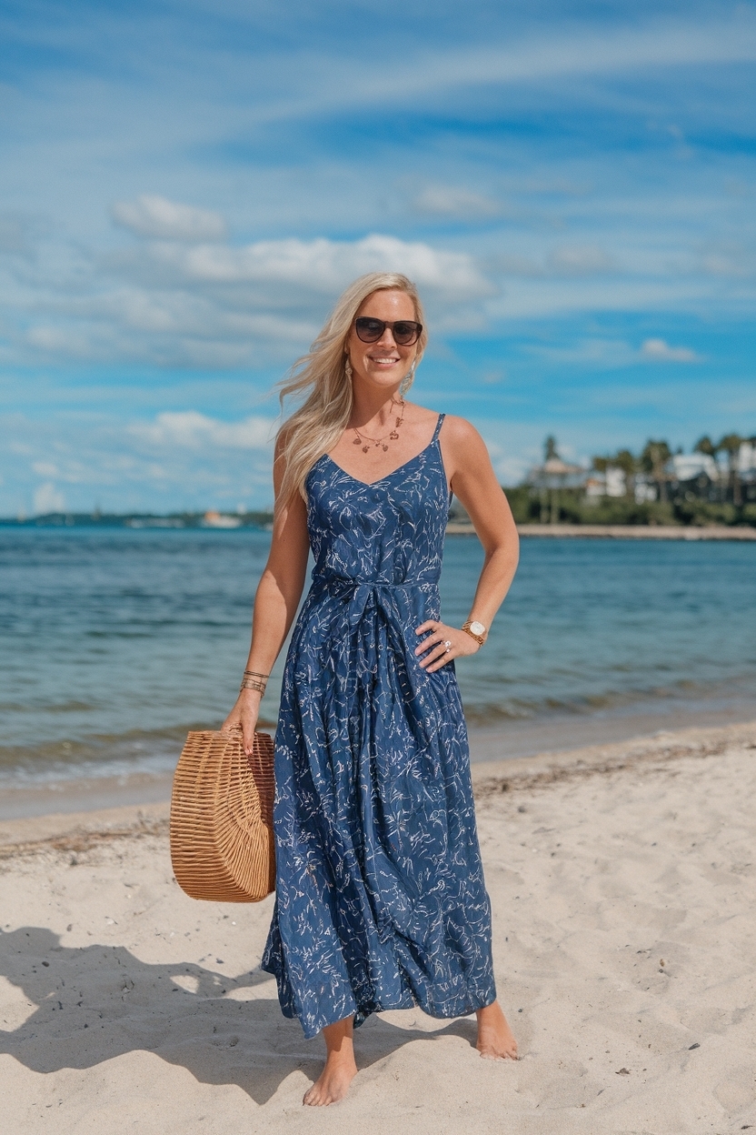 Beachy Summer Outfits Women Over 40: Maxi Dress Ideas outfit idea