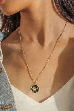 Sun Moon Charm Necklace