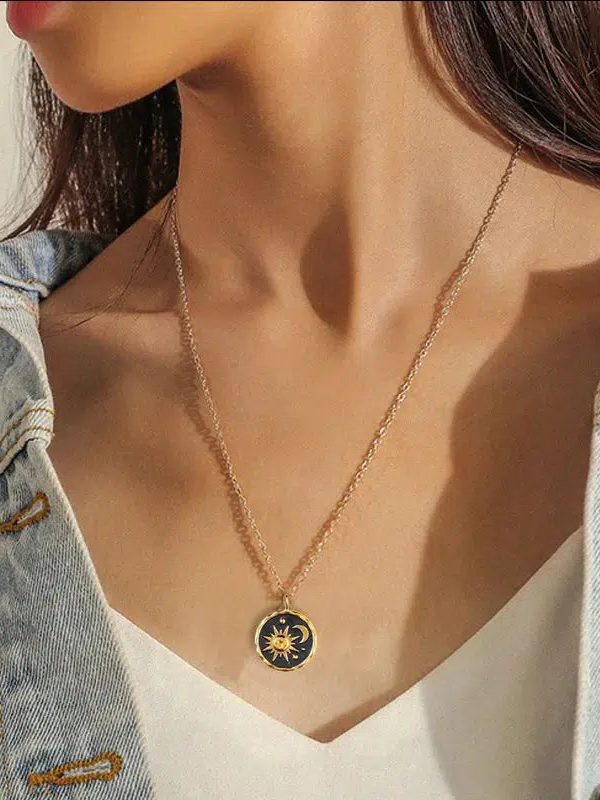 Sun Moon Charm Necklace