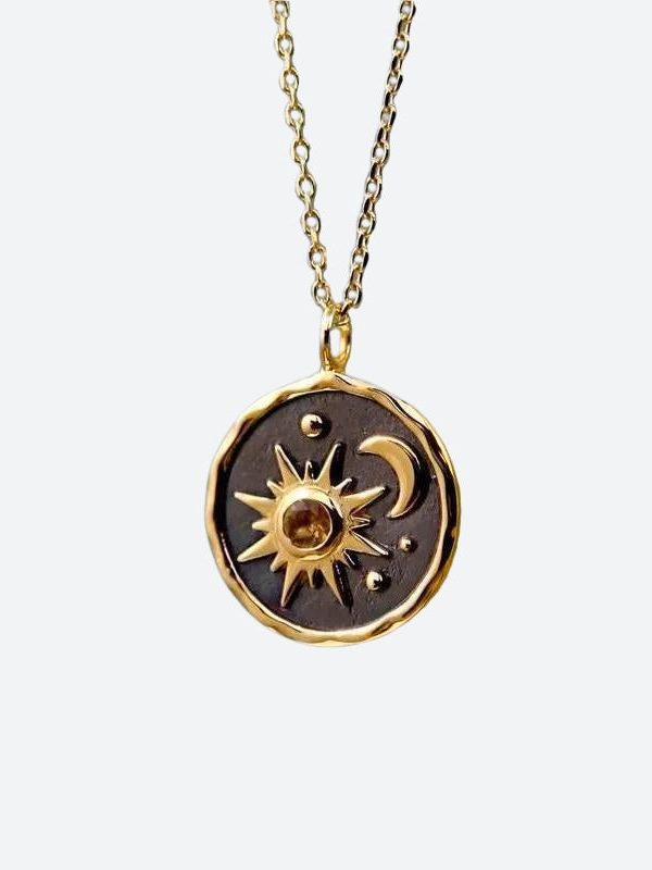Sun Moon Charm Necklace