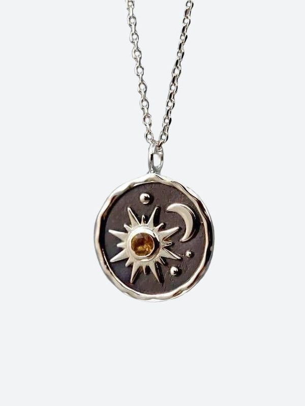 Sun Moon Charm Necklace