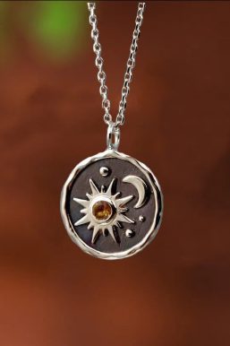 Sun Moon Charm Necklace