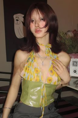 Sunflower Halter Top