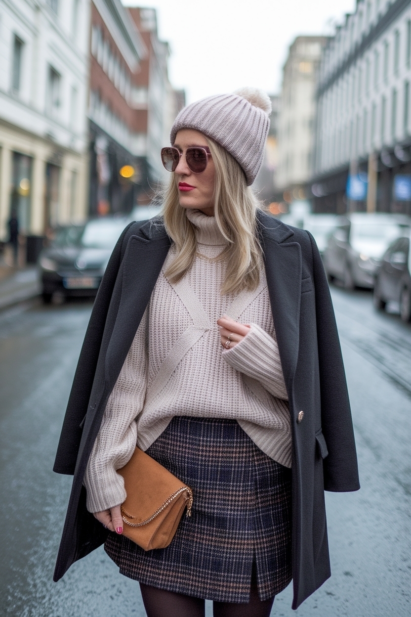 Sweater and Skirt Outfit Winter for Cozy Styles outfit idea