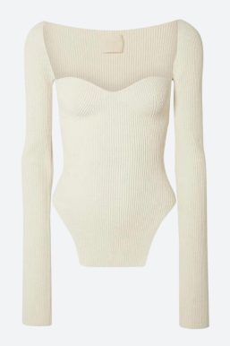Sweetheart Neckline Knitted Top