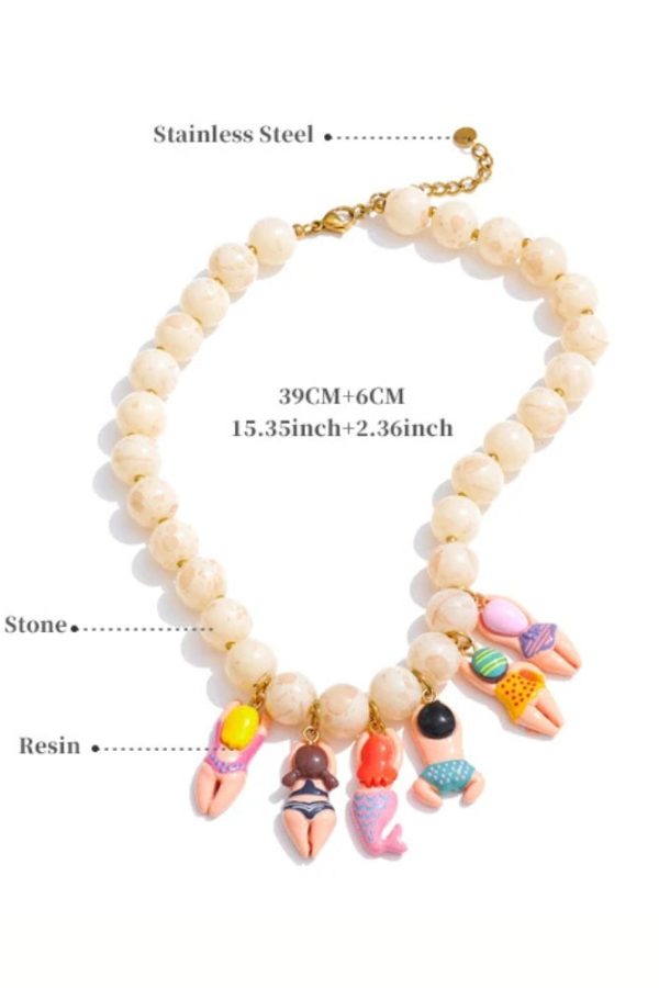 Swimsuit Figurines Necklace