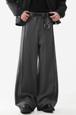 Tailored Pleated Wide Leg Pants
