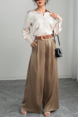 Tailored Wide Leg Pants