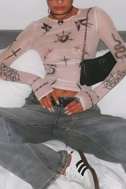 Tattoo Sheer Top