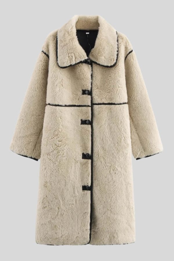Teddy Trim Coat