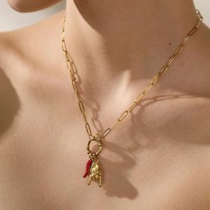 Three Charms Necklace & Bracelet Set