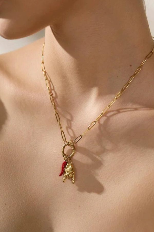 Three Charms Necklace & Bracelet Set