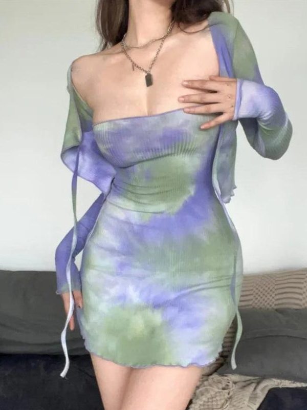 Tie Dye Bolero Mini Dress