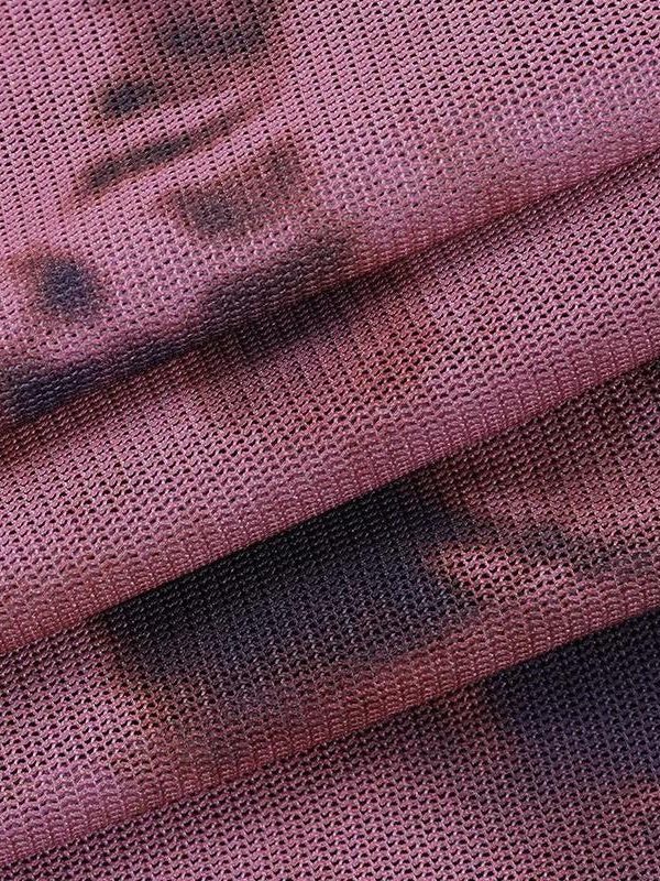 Tie Dye Mesh Mini Skirt