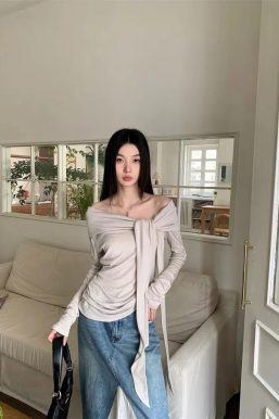 Tie Front One Shoulder Top