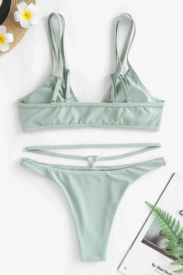 Triangle Cut Out Bikini Set