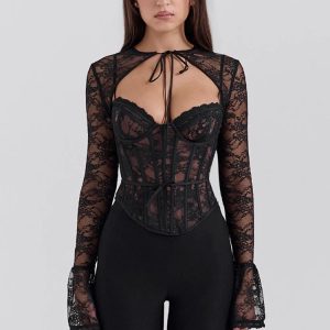 Two Piece Lace Corset Bolero Top