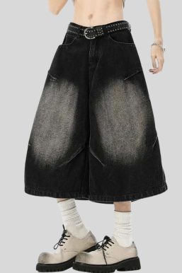 Ultra-Wide Denim Jorts