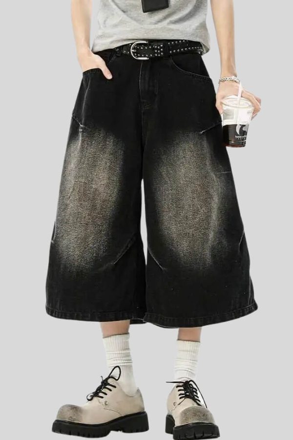 Ultra-Wide Denim Jorts