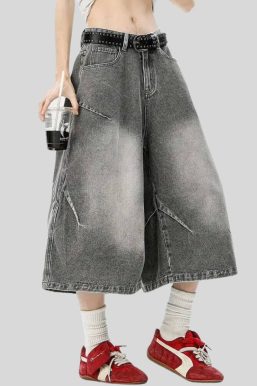 Ultra-Wide Denim Jorts