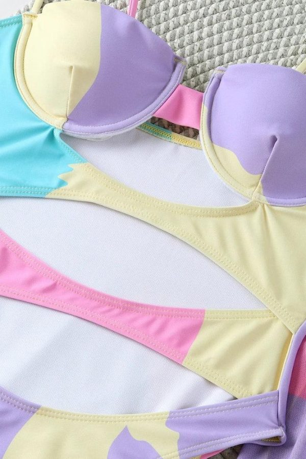 Underwired Cut Out Swimsuit With Cover-Up Dress