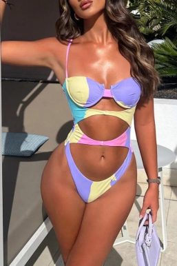 Underwired Cut Out Swimsuit With Cover-Up Dress